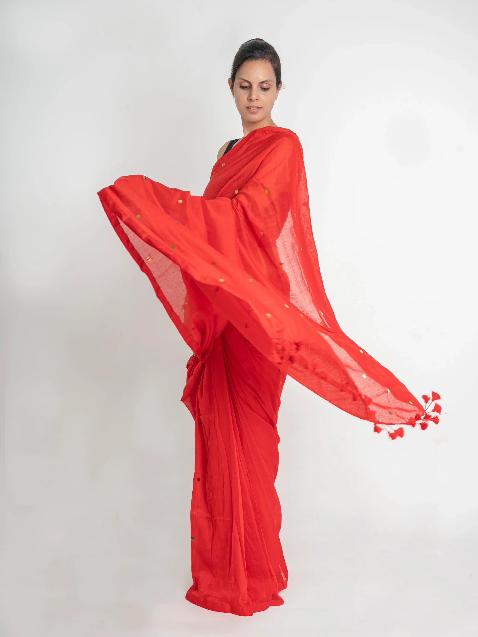 Enchanted Elixir – Pre-Stitched Saree with Owly Owl Pocket & Sequin Embroidery - Kozylook